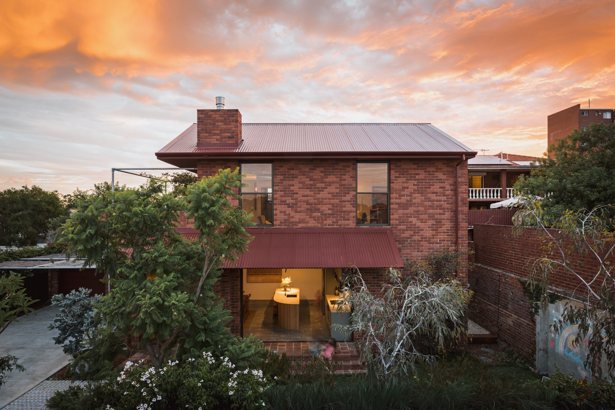 Lathlain House — Exterior at dusk
